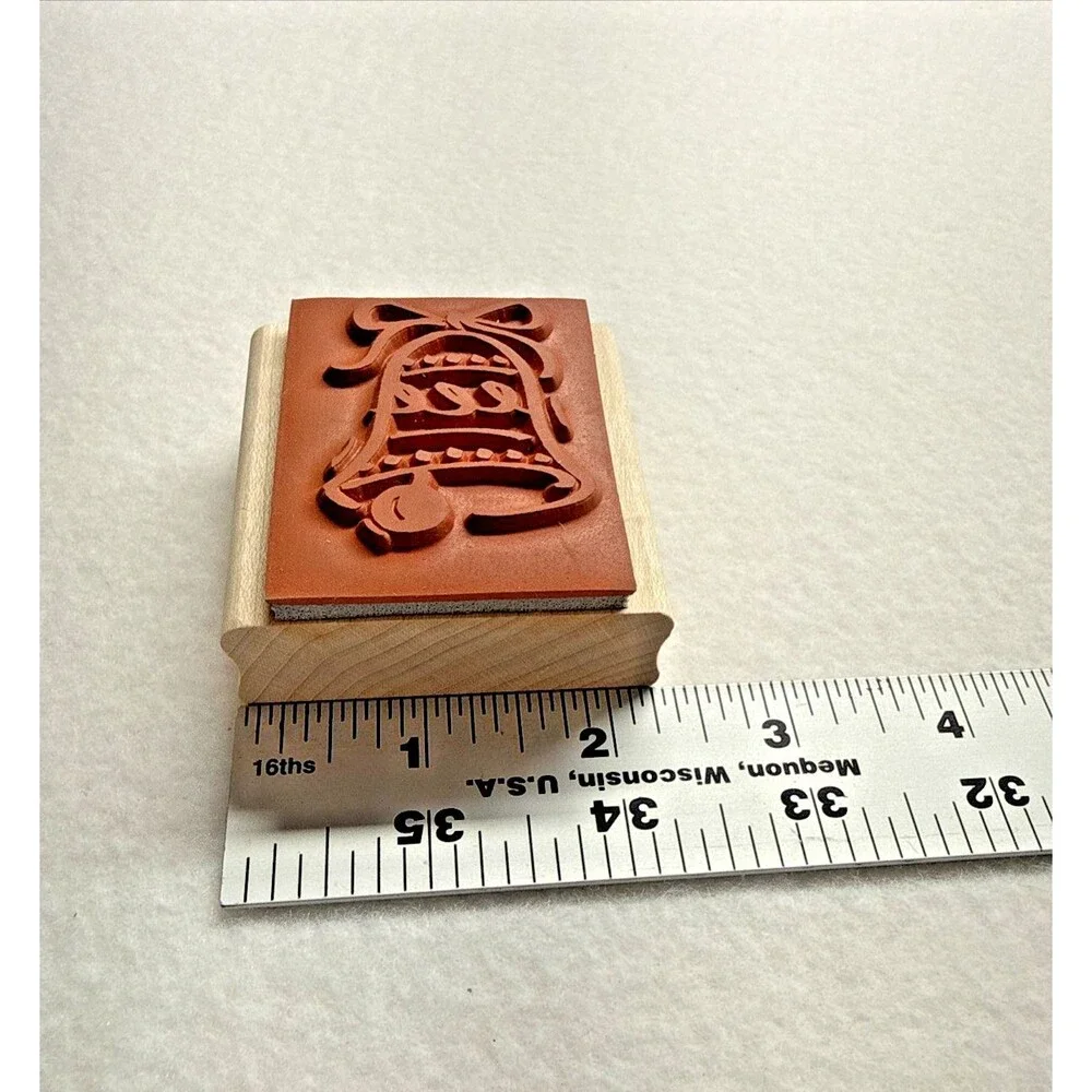 Stampin' Up! Christmas Peace 1995 Set 4 Wood Mount Rubber Stamps Dove Bell Tree